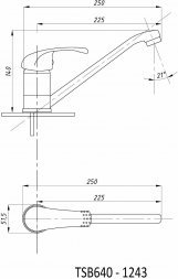 Смеситель для кухни TSARSBERG TSB-640-1243 тип См-МОЦБА, См-УмОЦБА