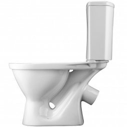Унитаз компакт Santek Алькор эконом косой выпуск, 2-х реж. арм. с сид.полипропилен 302196
