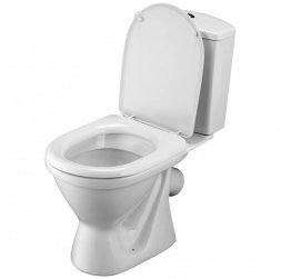 Унитаз компакт Santek Алькор эконом косой выпуск, 2-х реж. арм. с сид.полипропилен 302196
