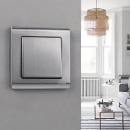 Выключатель одноклавишный (глянцевый никель) W1110002 Werkel 732673